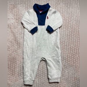 ••Ralph Lauren Cotton Polo Onesie